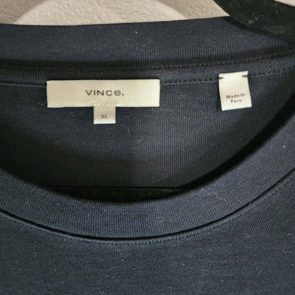 Vince. Black 100% Cotton Short Sleeve Tie-Waist T-Shirt Mini Dress XL - Picture 5 of 10